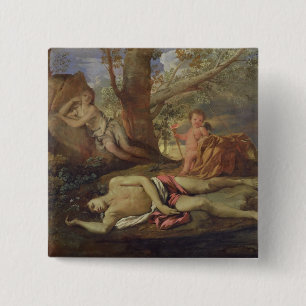 Badge Carré 5 Cm Écho et narcisse