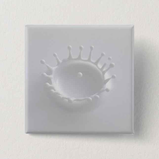 Badge Carré 5 Cm Éclaboussure de lait (Devant)