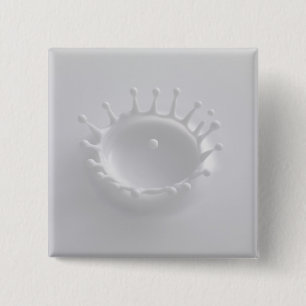 Badge Carré 5 Cm Éclaboussure de lait