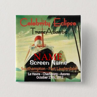 Badge Carré 5 Cm Éclipse 2012 transatlantique