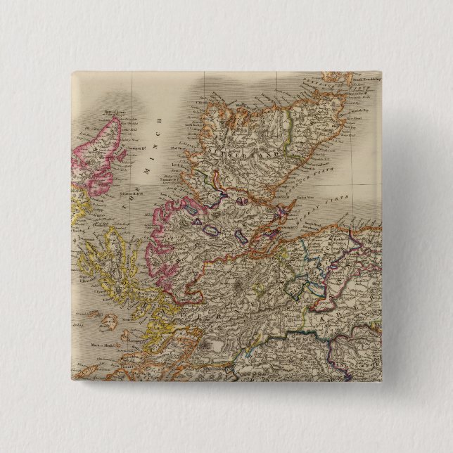 Badge Carré 5 Cm Écosse 12 (Devant)