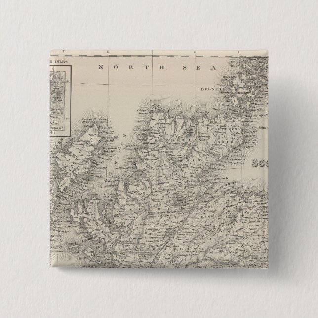 Badge Carré 5 Cm Écosse 4 (Devant)