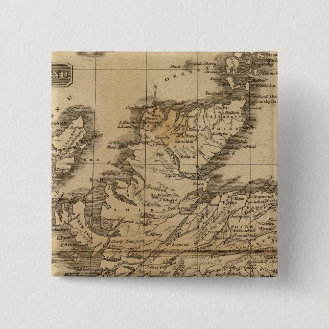 Badge Carré 5 Cm Écosse 8 (Devant)