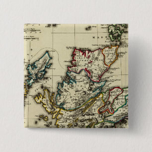 Badge Carré 5 Cm Ecosse ancienne, moderne