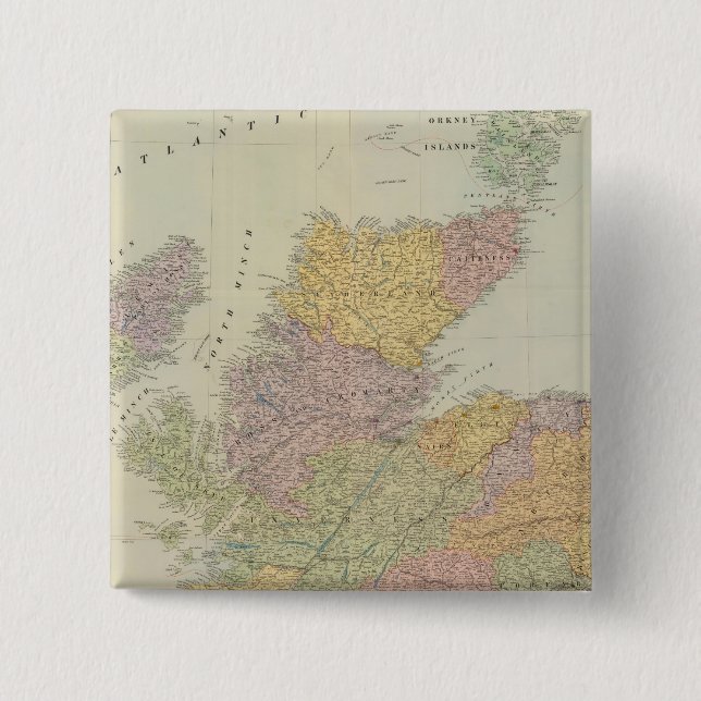 Badge Carré 5 Cm Ecosse composite (Devant)