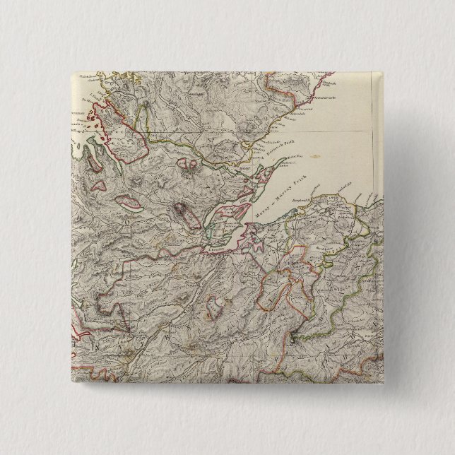 Badge Carré 5 Cm Écosse II (Devant)