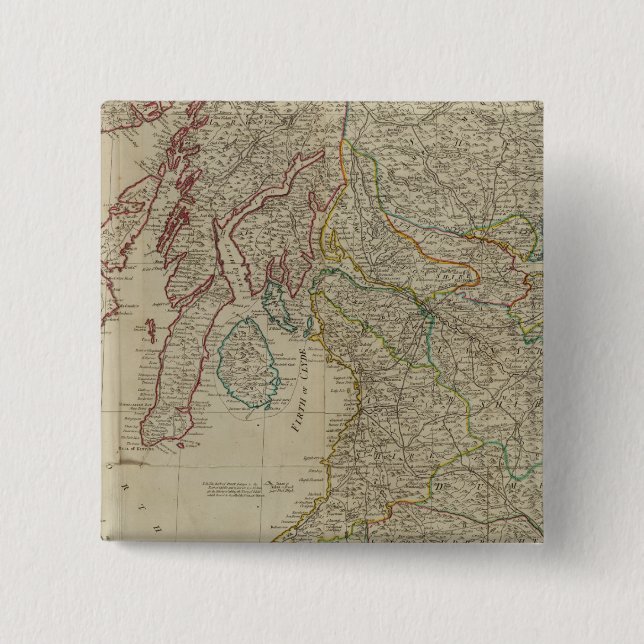 Badge Carré 5 Cm Écosse Sud (Devant)