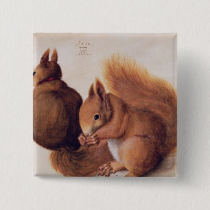 Badge Carré 5 Cm Écureuils, 1512