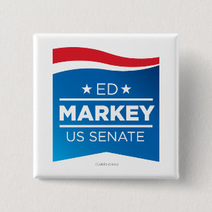 Badge Carré 5 Cm Ed Markey pour le bouton de sénateur