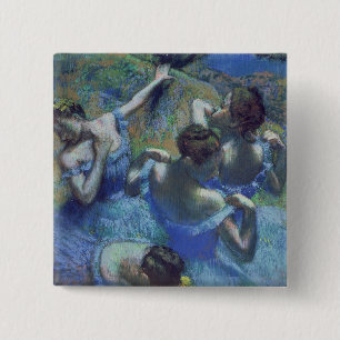 Badge Carré 5 Cm Edgar Degas Blue Dancers, c.1899