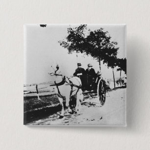 Badge Carré 5 Cm Edgar Degas   Edgar Degas et un ami