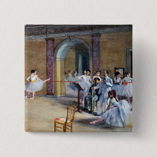 Badge Carré 5 Cm Edgar Degas - Foyer de danse, Opéra rue Le Peletie