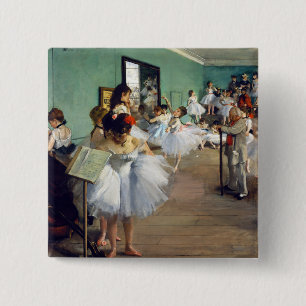 Badge Carré 5 Cm Edgar Degas - La Classe de danse