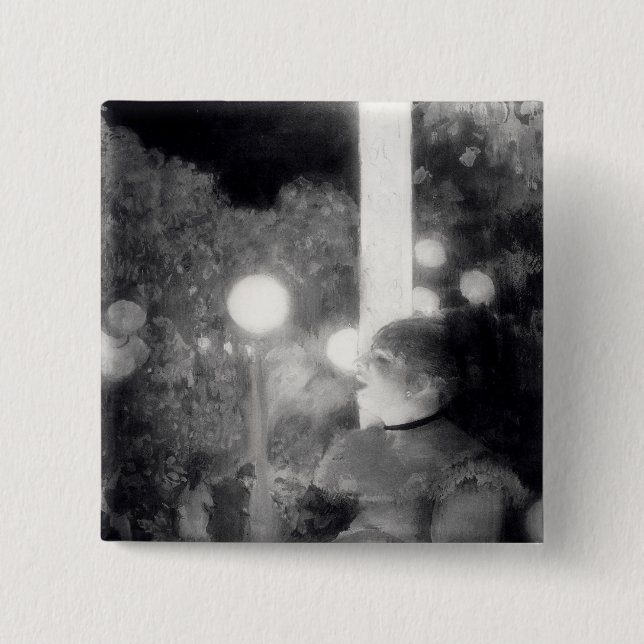 Badge Carré 5 Cm Edgar Degas | le concert de café (Devant)