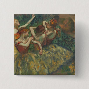 Badge Carré 5 Cm Edgar Degas   quatre saisons dans l'une tête,