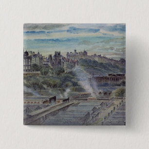 Badge Carré 5 Cm Edimbourg de la chapelle de St Anthony proche