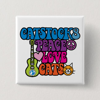 Badge Carré 5 Cm Édition limitée de Catstock 8 - bouton