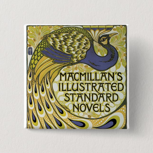 Badge Carré 5 Cm Édition Peacock de MacMillan (Devant)