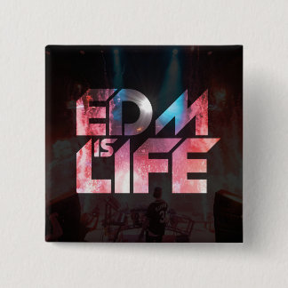 Badge Carré 5 Cm EDM est la VIE