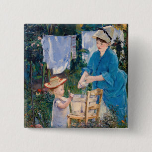 Badge Carré 5 Cm Edouard Manet - Blanchisserie