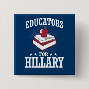 BADGE CARRÉ 5 CM ÉDUCATEURS POUR HILLARY