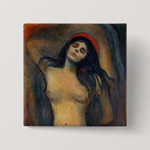 Badge Carré 5 Cm Edvard Munch - Madonna