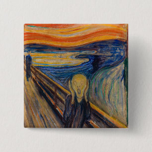 Badge Carré 5 Cm Edvard Munch - The Scream 1893