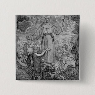 Badge Carré 5 Cm Effilochure Junipero Serra