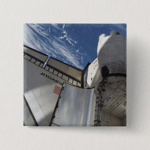 Badge Carré 5 Cm Effort de navette spatiale 25