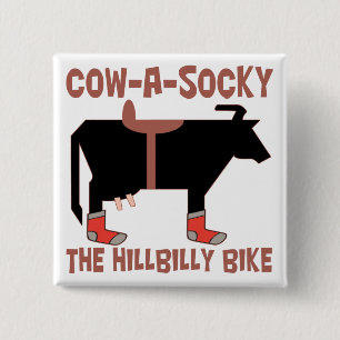 Badge Carré 5 Cm Effrayez un Socky