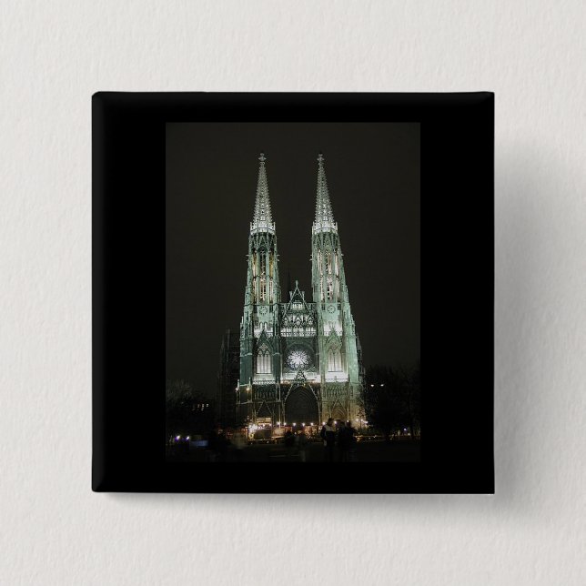 Badge Carré 5 Cm Église Notre-Dame (Devant)