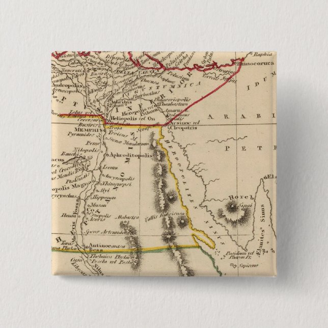 Badge Carré 5 Cm Egypte (Devant)