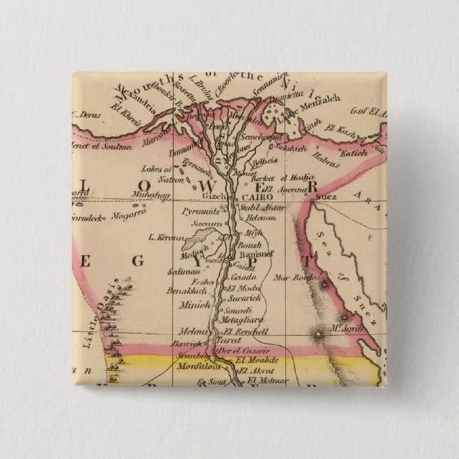 Badge Carré 5 Cm Égypte 2 (Devant)