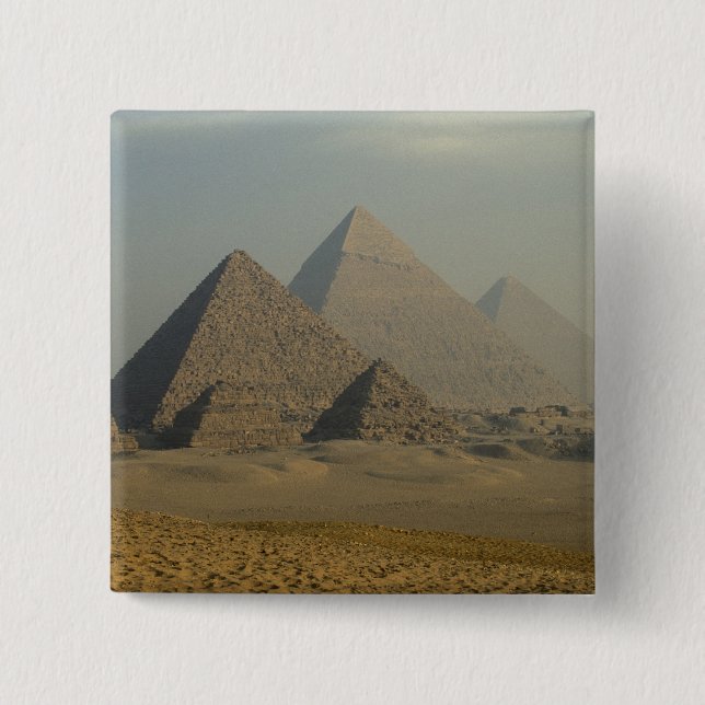 Badge Carré 5 Cm Égypte, Gizeh, complexe des pyramides de Gizeh, pl (Devant)