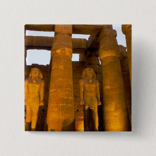 Badge Carré 5 Cm Égypte, Louxor. Temple de Karnak.