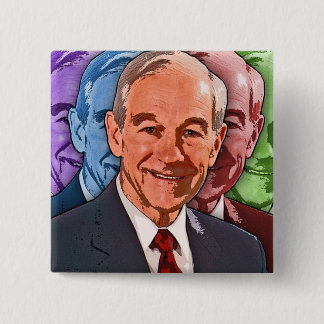 Badge Carré 5 Cm Élection de Ron Paul à la présidence