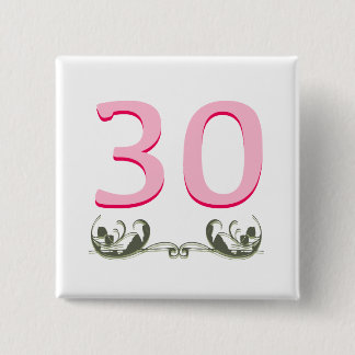 Badge Carré 5 Cm Élégant 30e cadeau