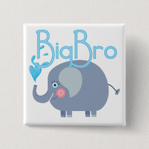 Badge Carré 5 Cm Elephant Big Bro