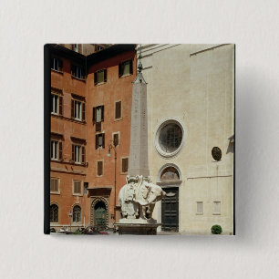 Badge Carré 5 Cm Éléphant soutenant un obélisque égyptien, 1667