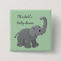 éléphant vert de baby shower