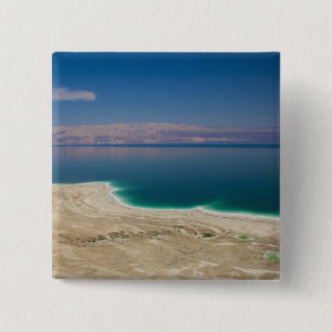 Badge Carré 5 Cm Elevated view of the Dead Sea