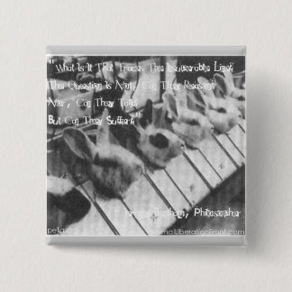 BADGE CARRÉ 5 CM ÉLIMINEZ LES VIVISECTIONS