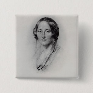 Badge Carré 5 Cm Elizabeth Cleghorn Gaskell