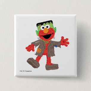 Badge Carré 5 Cm Elmo   Costume Frankenstein