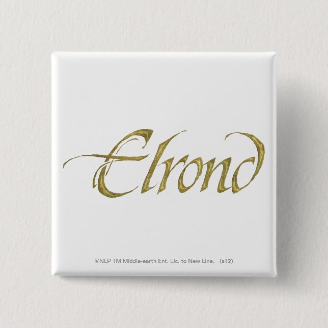 Badge Carré 5 Cm ELROND™ Name Textured (Devant)