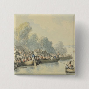 Badge Carré 5 Cm Embarquement à Southampton le 20 juin après