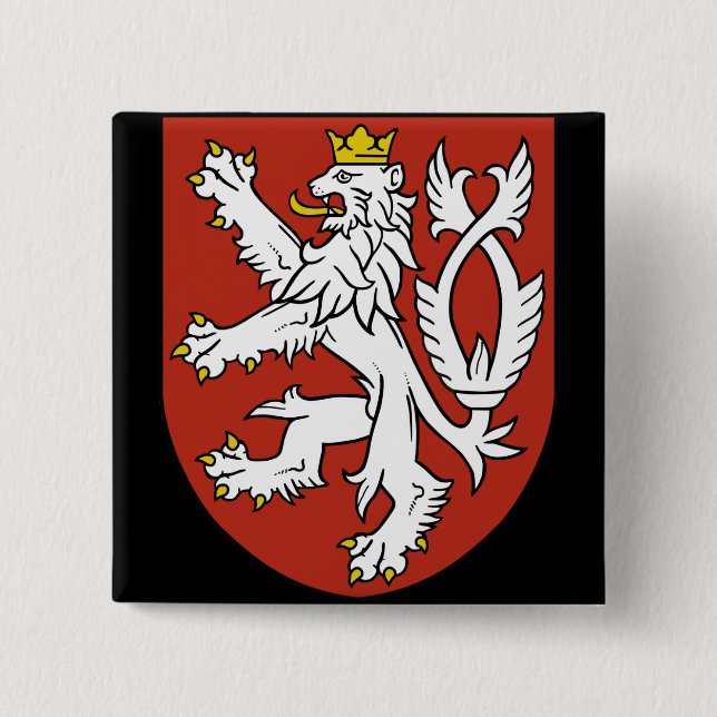 Badge Carré 5 Cm emblème bohème (Devant)