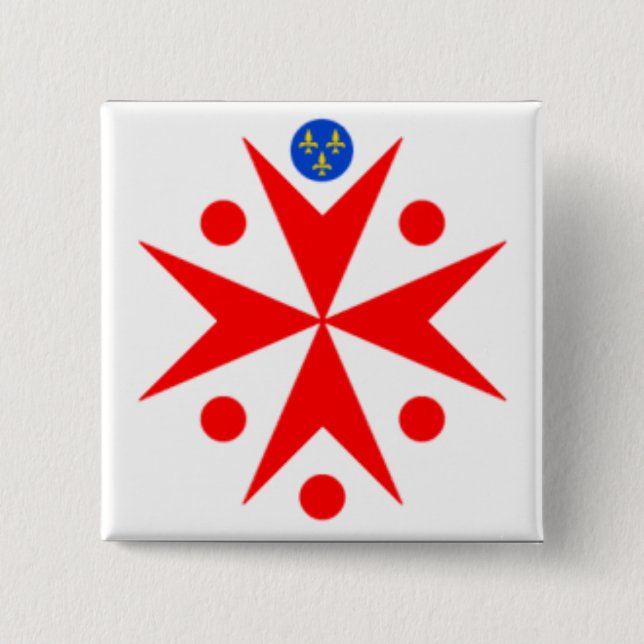 Badge Carré 5 Cm Emblème de la Marine Toscane Médicis Médicis (Devant)