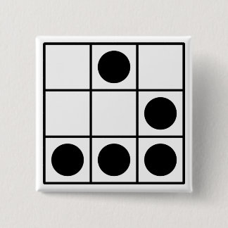 Badge Carré 5 Cm Emblème de pirate informatique