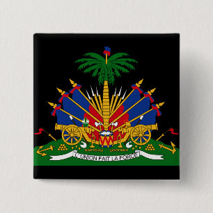 Badge Carré 5 Cm emblème haïti